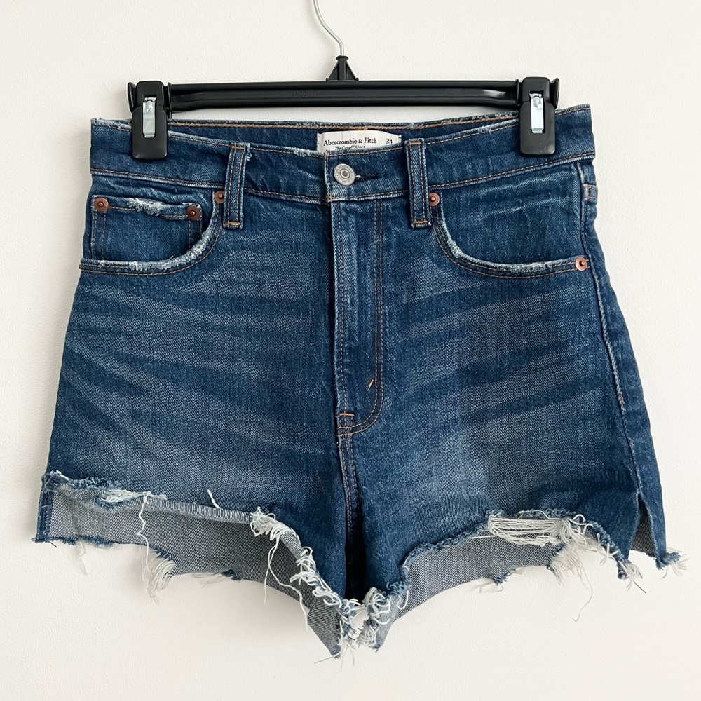 A&F High Rise Cutoff Shorts